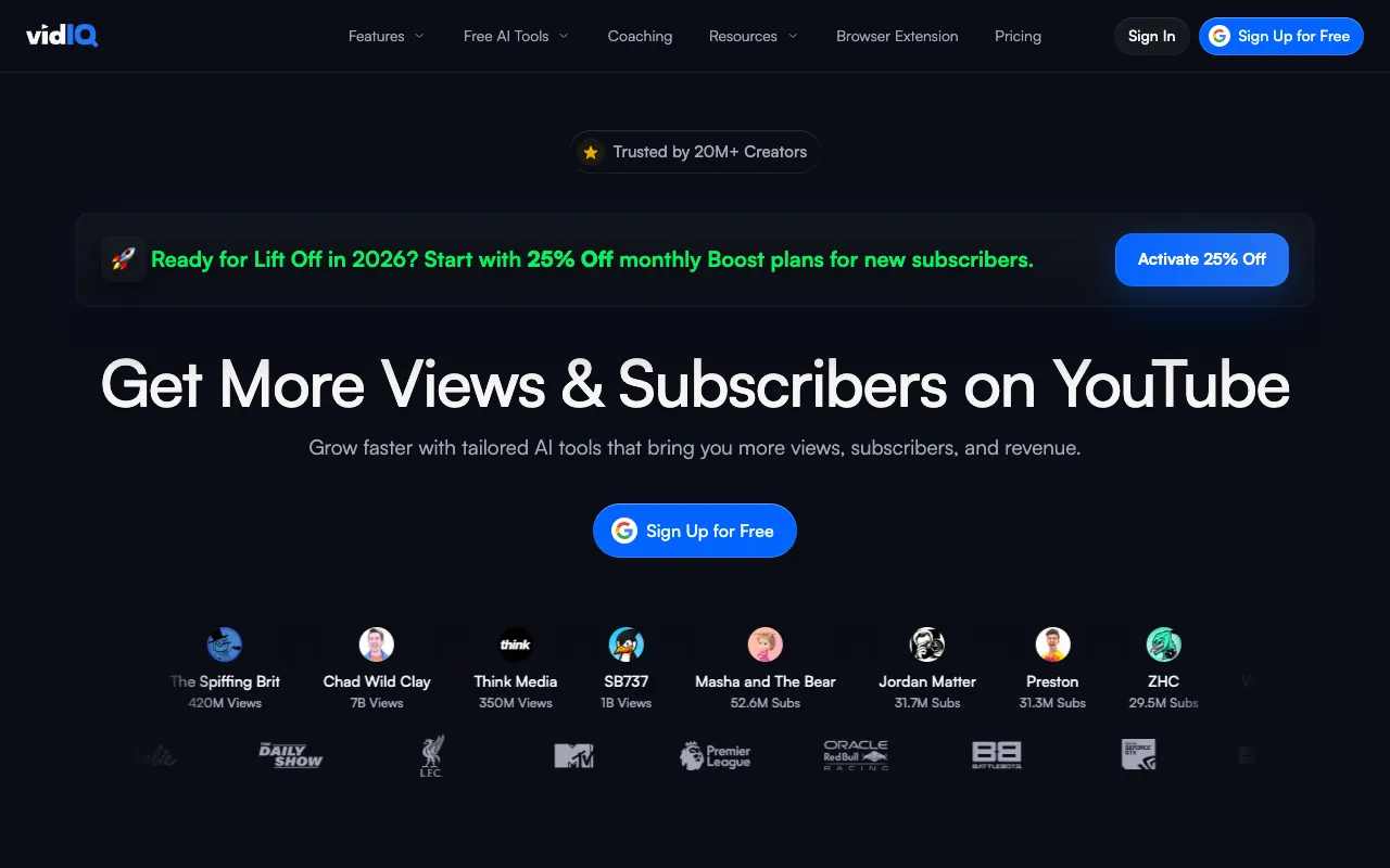 Image of vidIQ – The Essential YouTube SEO & Analytics Platform for YouTubers